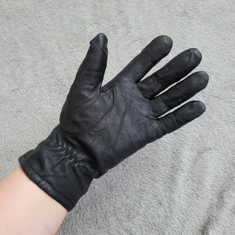 Vintage‎ genuine leather black gloves winter classic heritage richcore old money